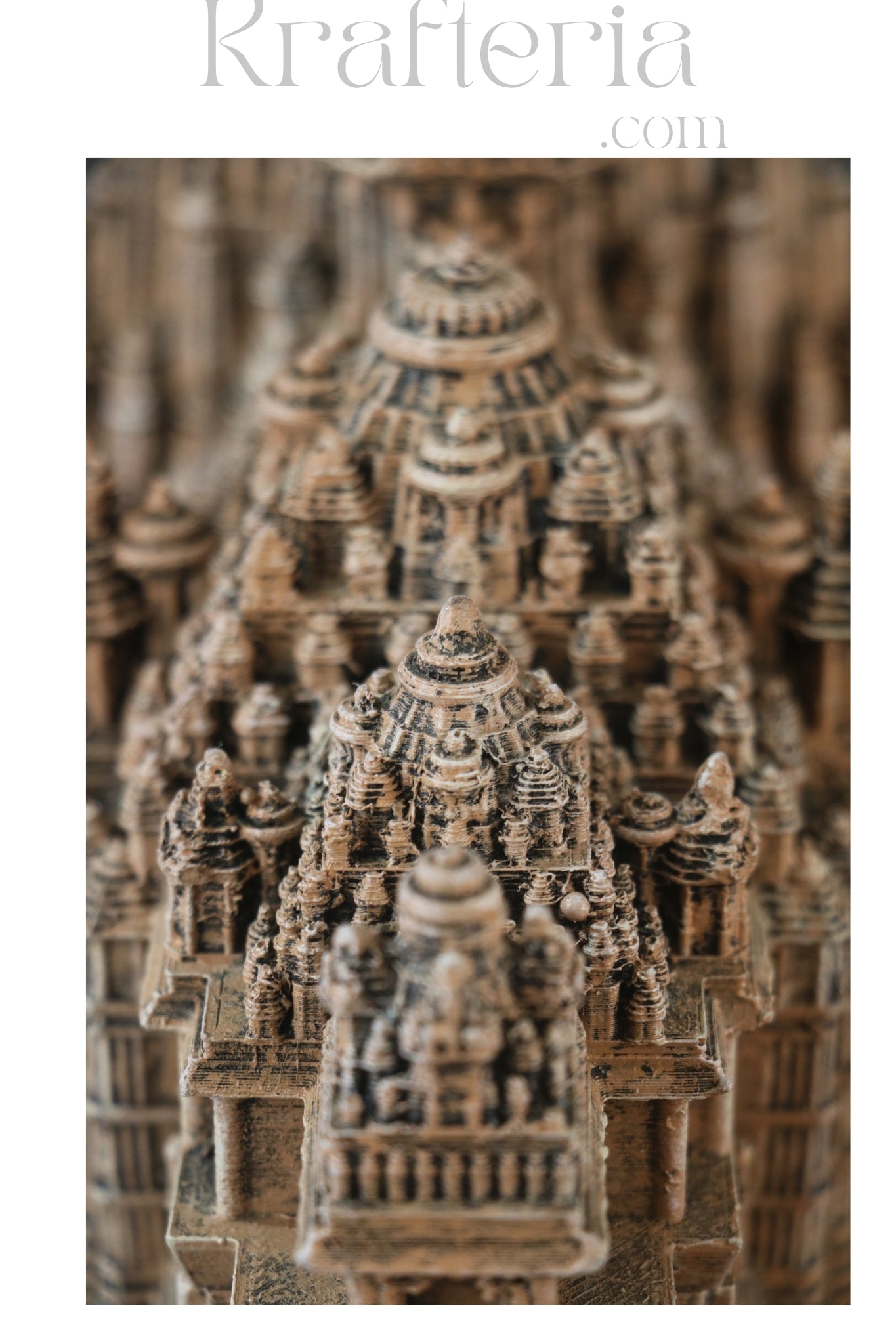Intricate Miniature of an Ancient Temple