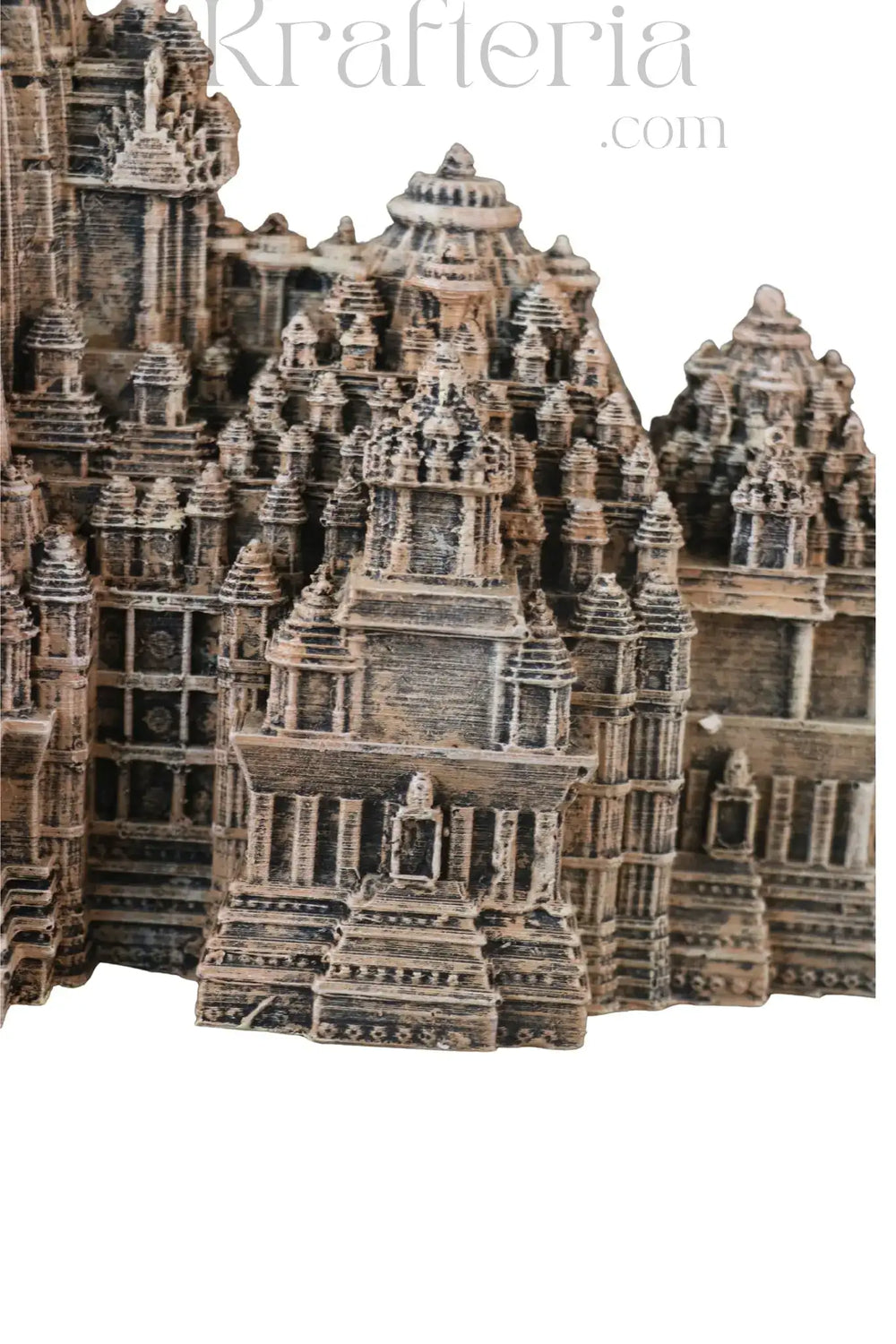 Intricate Miniature of an Ancient Temple   Sand Stone