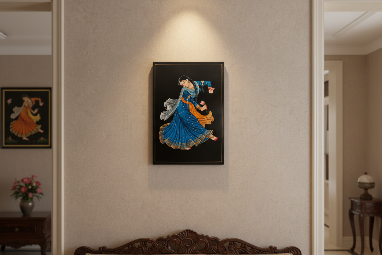 Nirmal dancer in royal blue