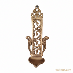 Brass Peacock Oil Lamp (Diya) | Handcrafted Traditional Indian Wall Art   Brass Artwork