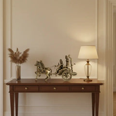 Lord Krishna and Arjuna Chariot Idols   Brass Ware