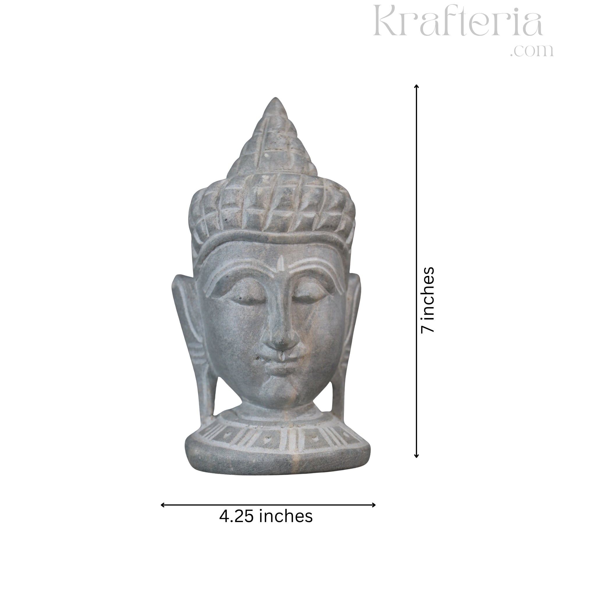 Hand-Carved Buddha Face – Soft Stone Meditation Decor