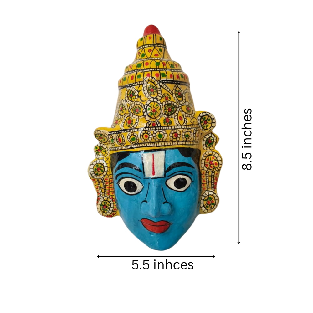 Handcrafted Balaji Mask Wall Art – Cheriyala Telangana Decor   wall decor