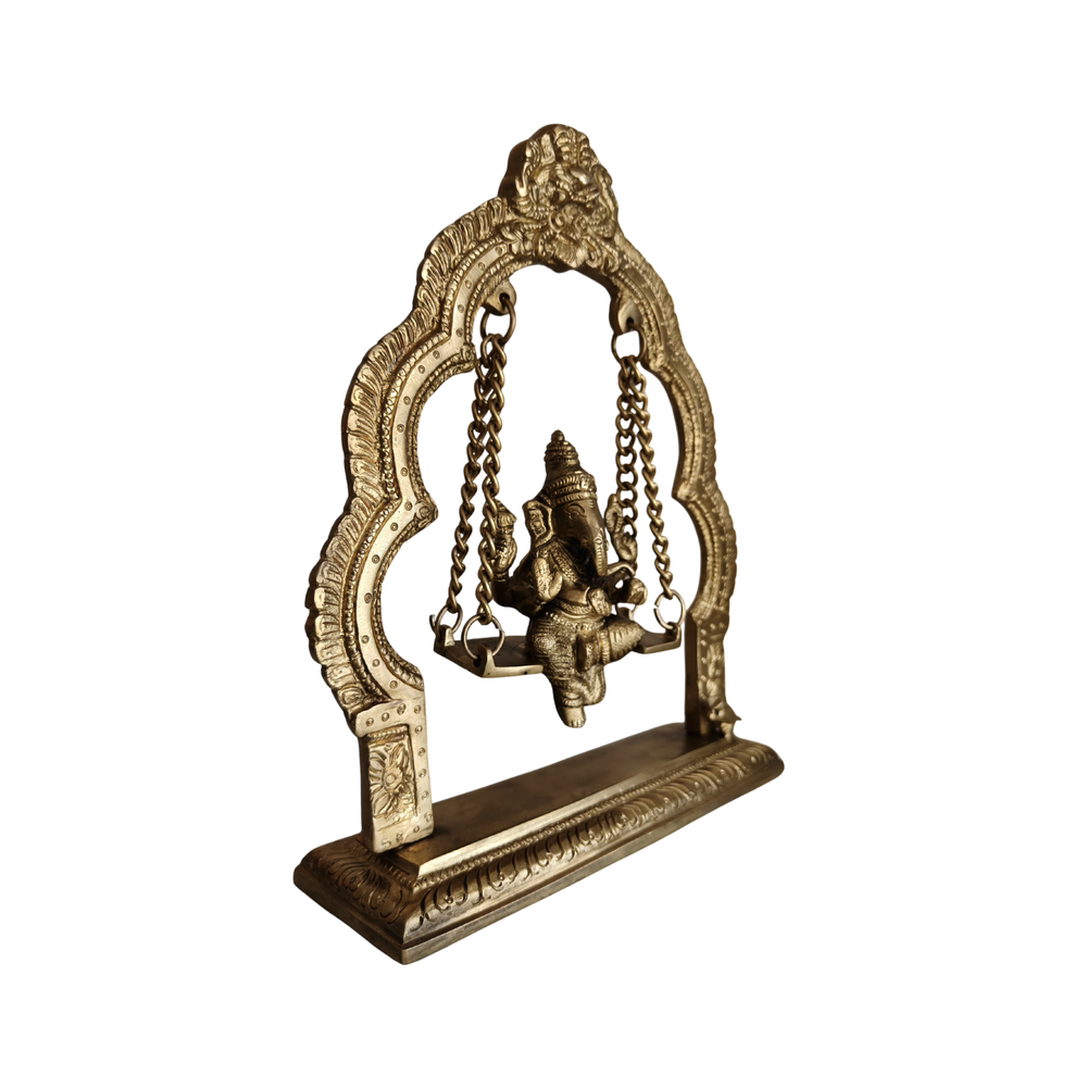 Buy Brass Ganesha Swing Statue for Home Decor And Gifting   Home Decor And Gifting