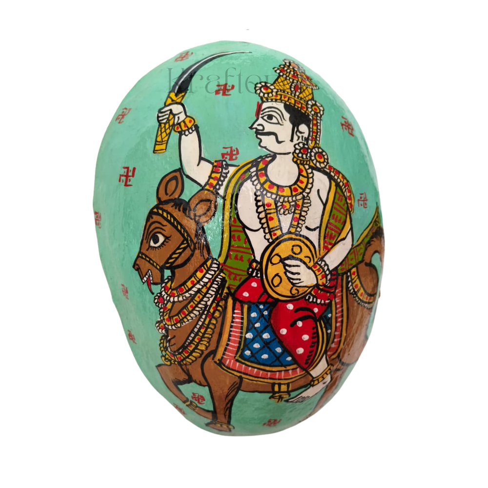 Hand-Painted Cheriyal Art Dashavataram Mask Set –  Vishnu Avatars Wall Decor   wall decor