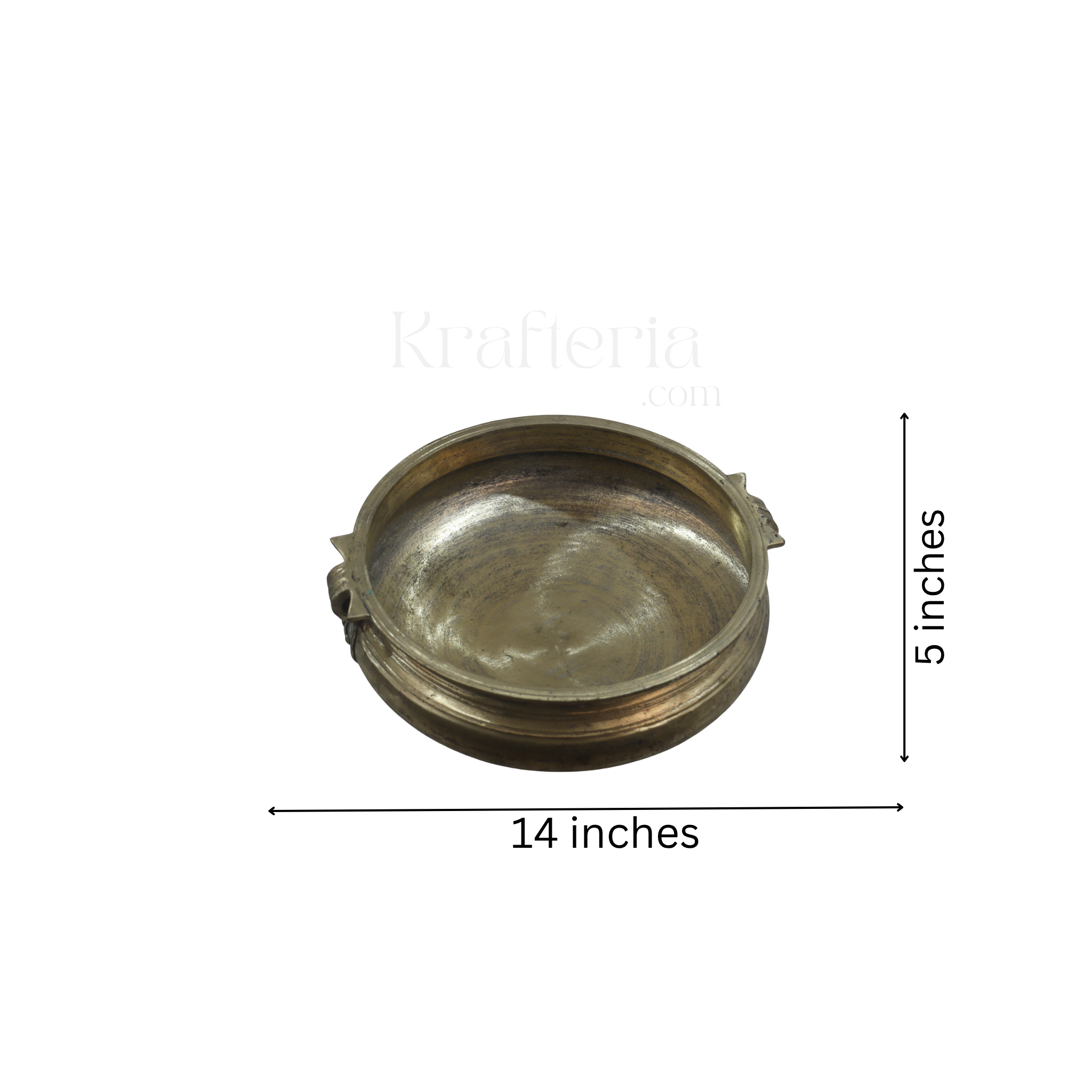 Handcrafted Bronze Uruli – Perfect for Floating Flowers & Home Decor