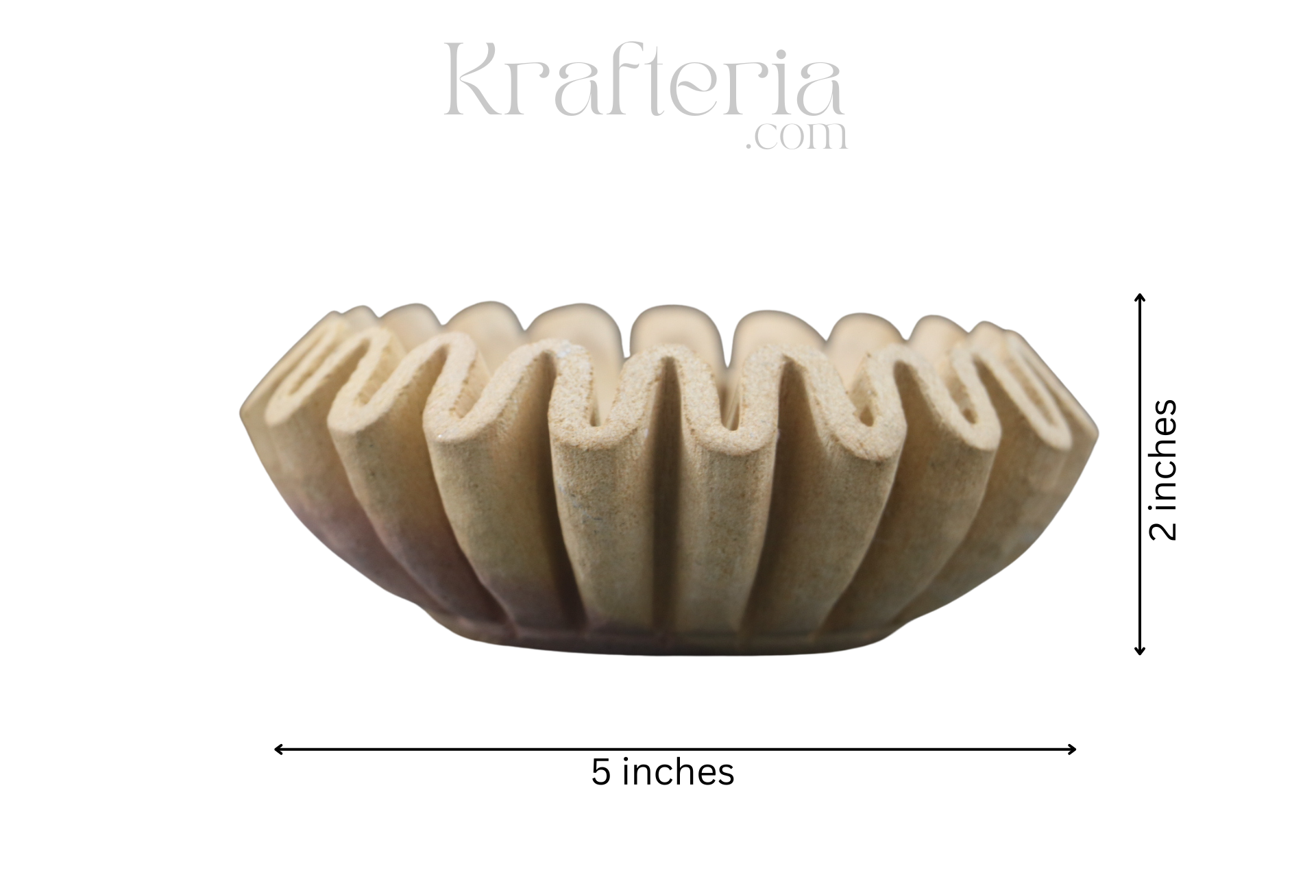 Elegant Marble Ruffle Edge Decorative Bowl