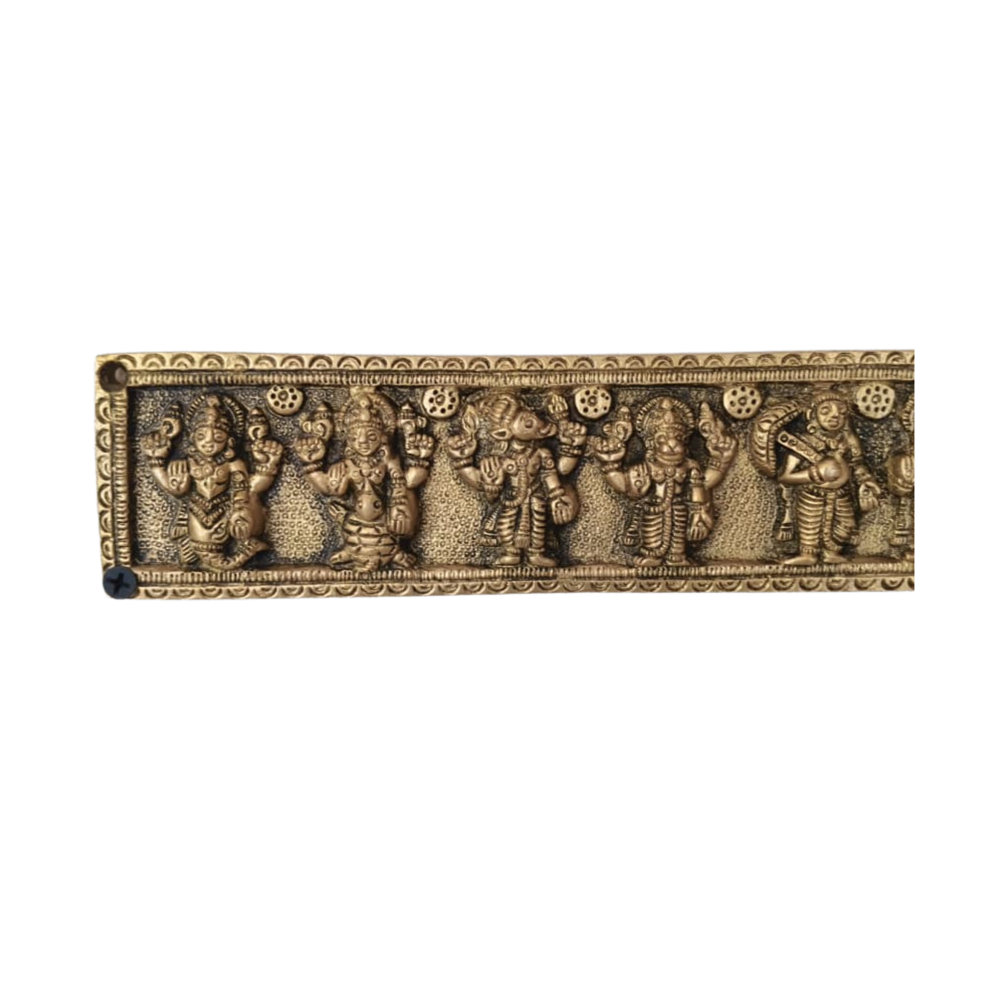 Brass Dashavatara Wall Hanging - Ten Avatars of Lord Vishnu Art