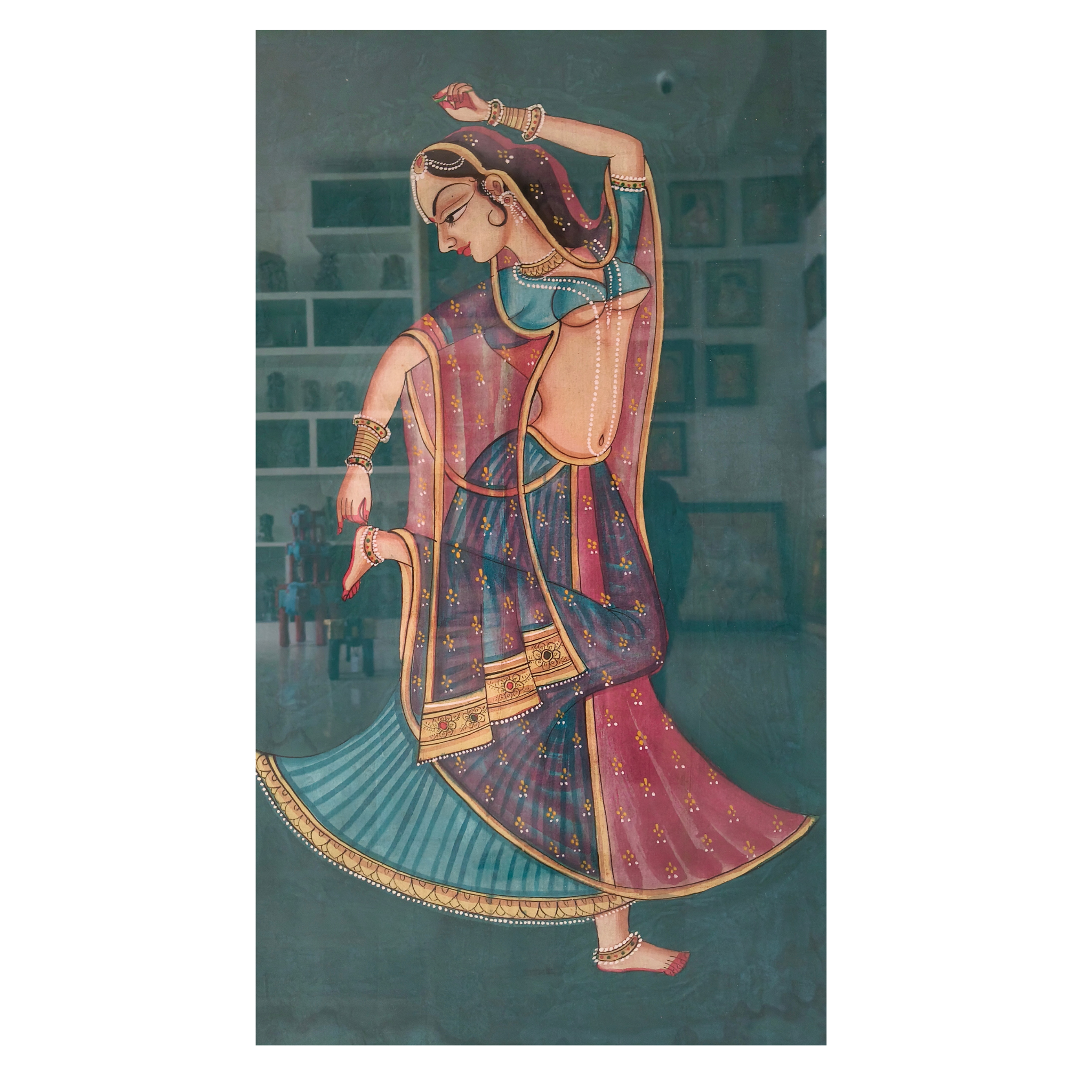 Graceful Radha - A Miniature Painting