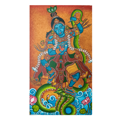 Kaliyamardhanam – Kerala Mural Painting of Krishna Subduing Kaliya
