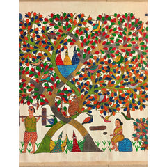 Nature’s Shelter - A Village Story Gond Painting   Paintings