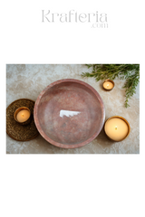 Natural Red Marble Candle Holder – Artistic and Functional Home Accent