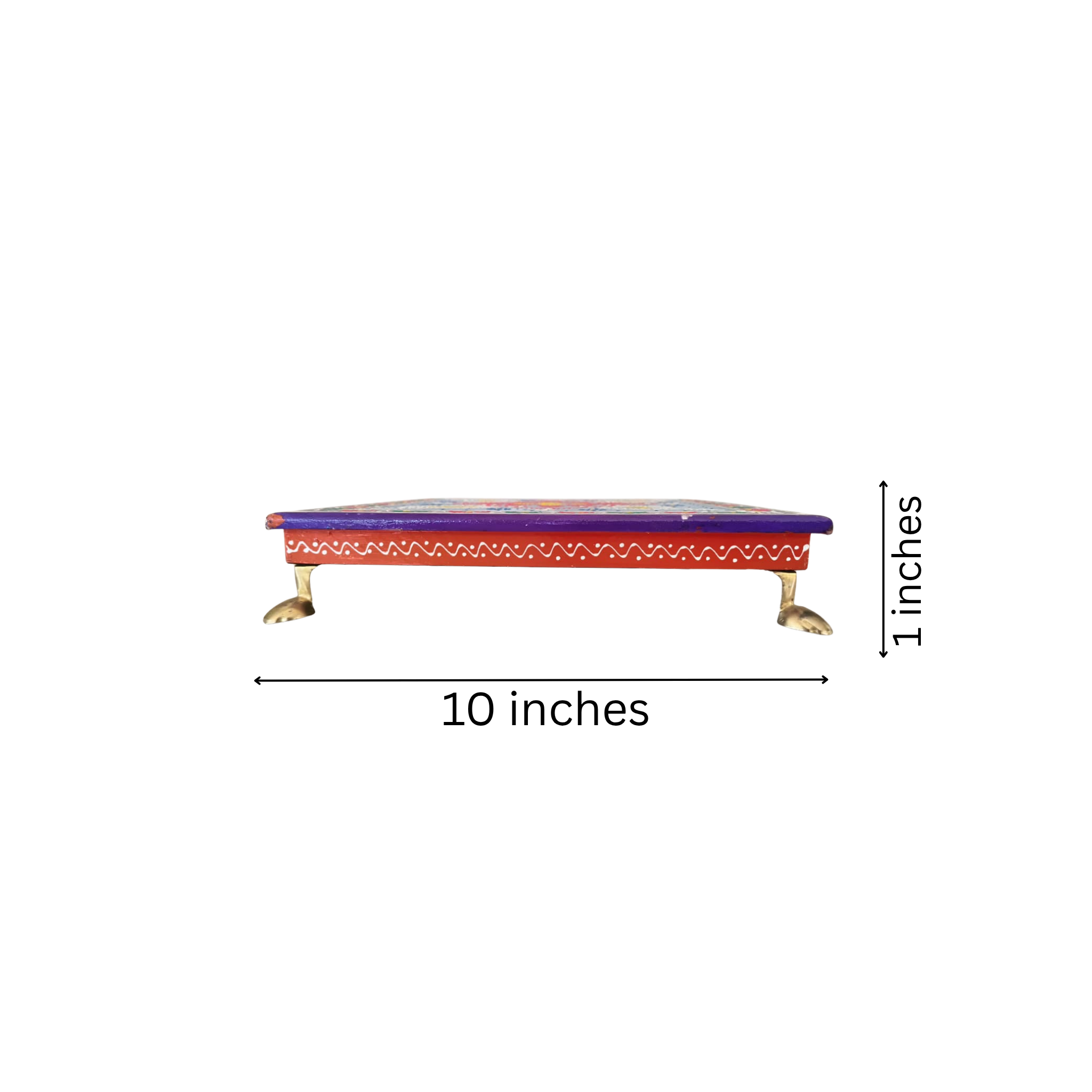 Hand-Painted Wooden Stool | Decorative Handmade Furniture