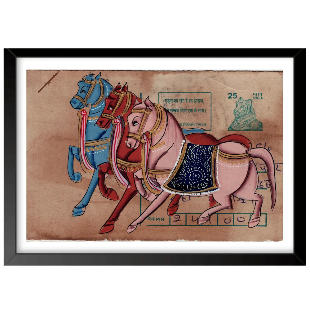 Gallop of Grace – Horses on Post Card Art   Paintings