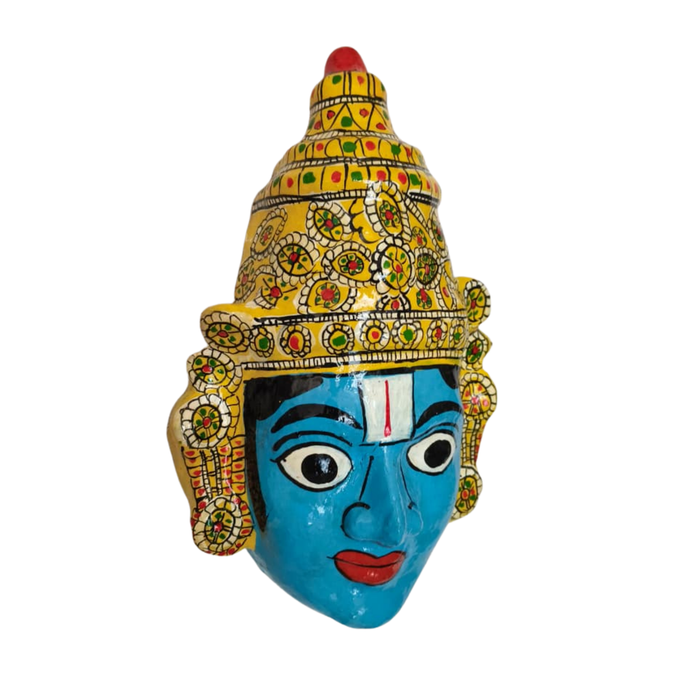 Handcrafted Balaji Mask Wall Art – Cheriyala Telangana Decor   wall decor