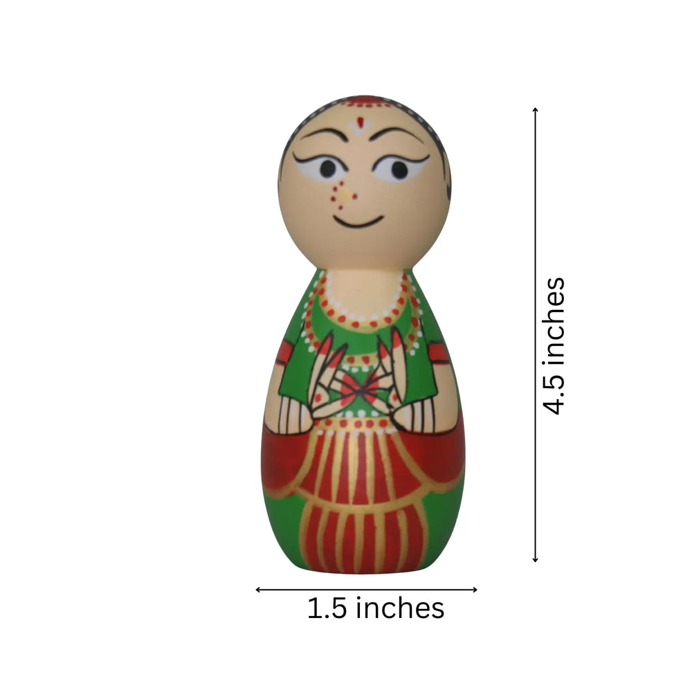 Artisan made Kathakali wooden dolls