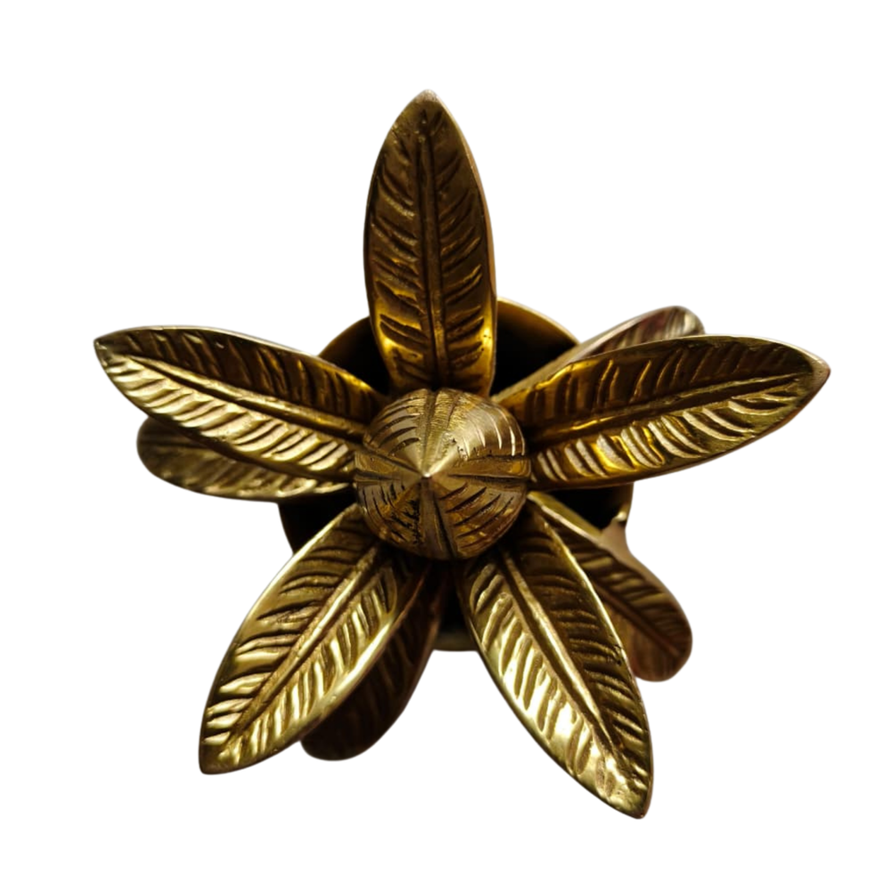 Brass Kalasha (Kalasa) with Lotus Leaves   Brass Ware