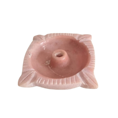 Marble Diya – Luxury Hand-Carved Oil Lamp for Temple & Festive Décor   Marble