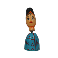Sardar Spring Doll – Handcrafted Bobble Head for Car & Home Decor   Wooden Lacquerware&toys