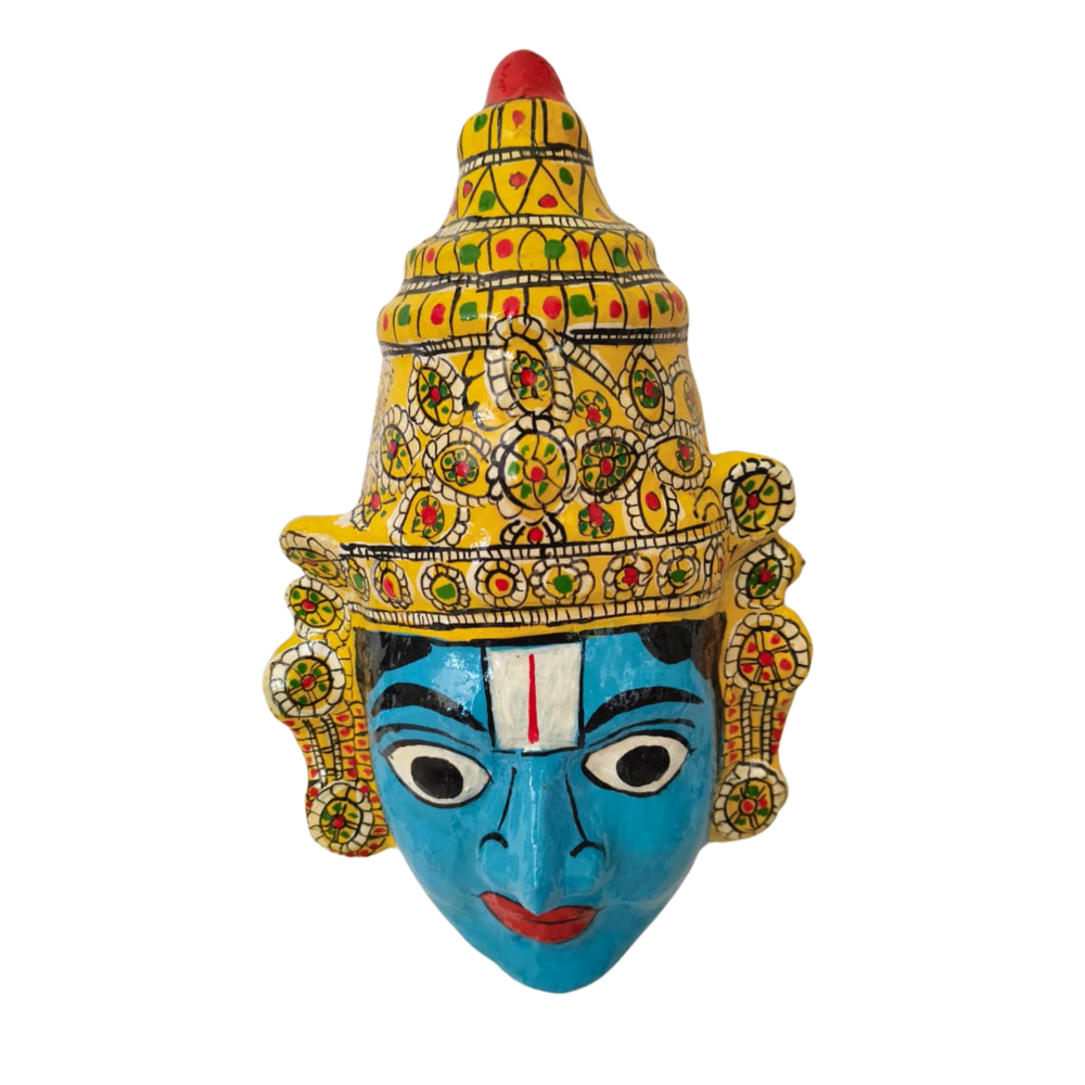 Handcrafted Balaji Mask Wall Art – Cheriyala Telangana Decor   wall decor