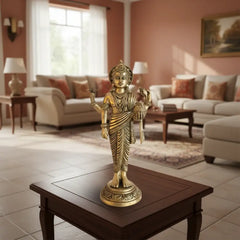 Standing Brass Idol of Lord Dhanvantari   Brass Ware
