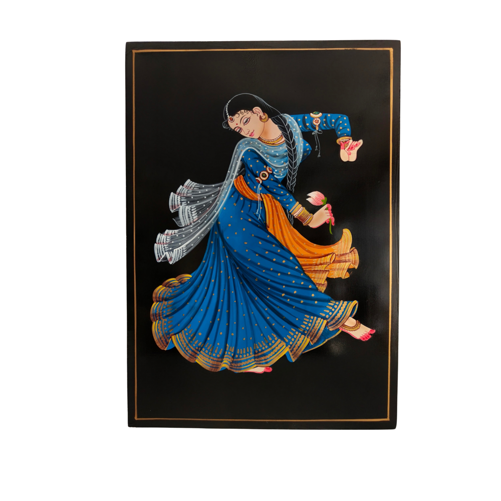 Elegant blue dancer artwork