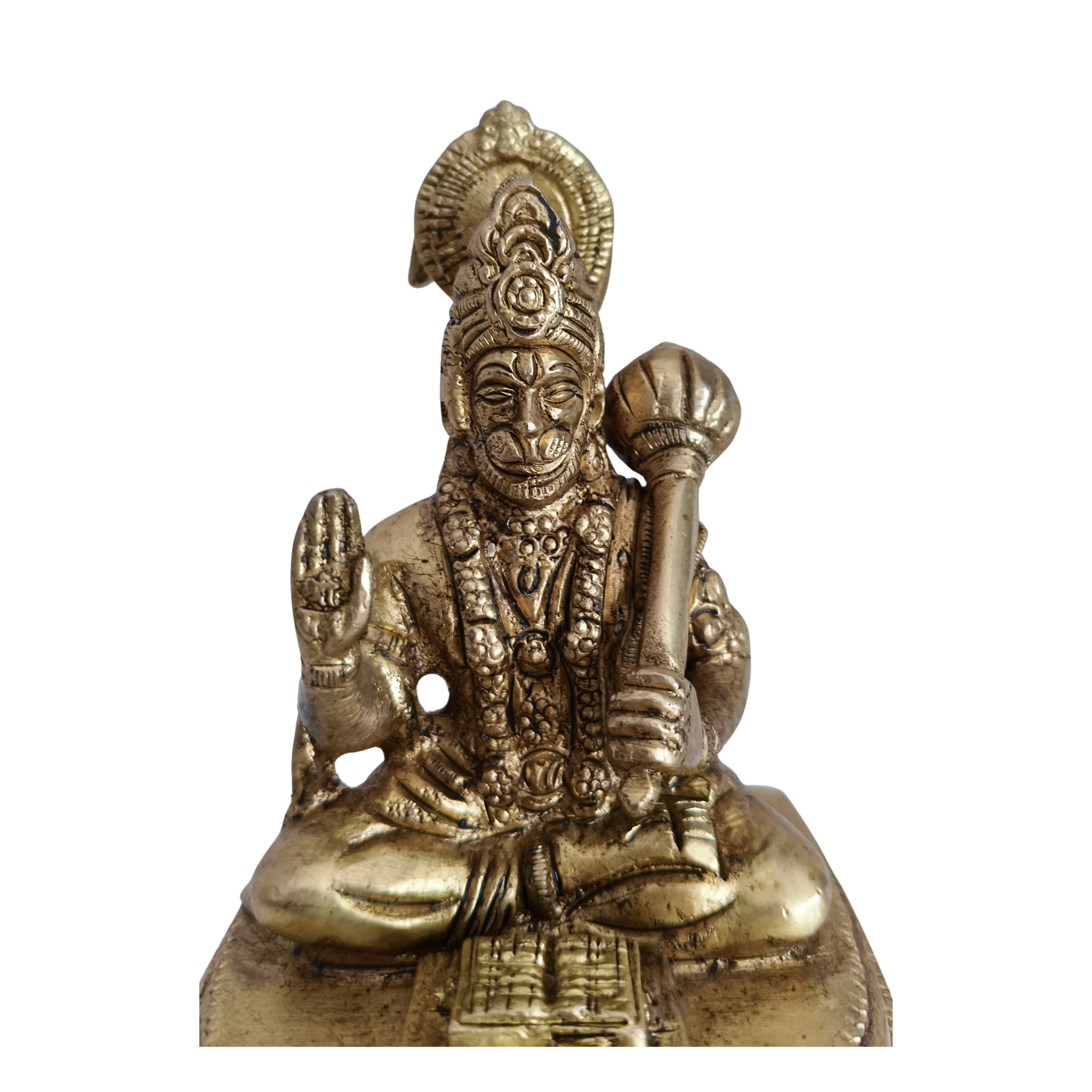 Brass Lord Hanuman Idol with Gada – Symbol of Devotion, Strength, and Protection