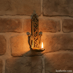 Brass Peacock Oil Lamp (Diya) | Handcrafted Traditional Indian Wall Art   Brass Artwork