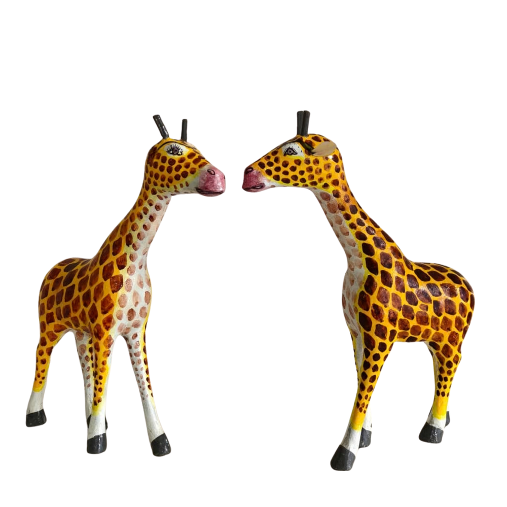 Telangana Nirmal giraffe wooden showpiece for home decor