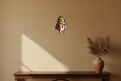Ganesha  Mask Wall Art – Cheriyal Telangana Folk Decor   wall decor