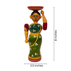 Etikoppaka Lacquered Wooden Figurine - The Platter Carrier