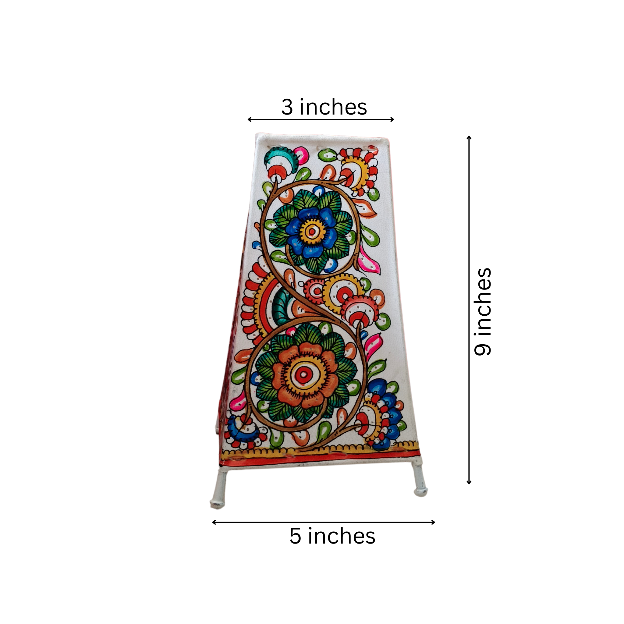Nature’s Harmony – Floral Leather Hand Painting | Bed Lamp