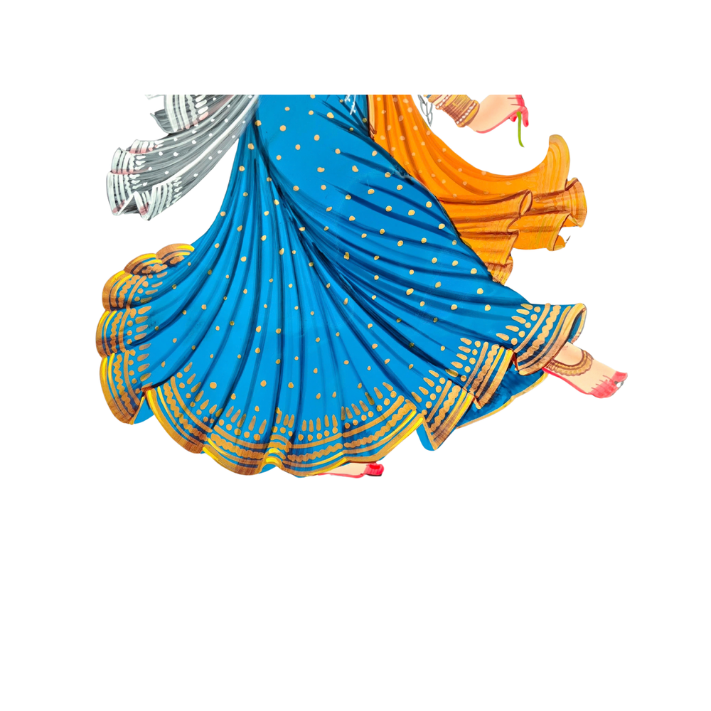 Traditional dancer blue attire