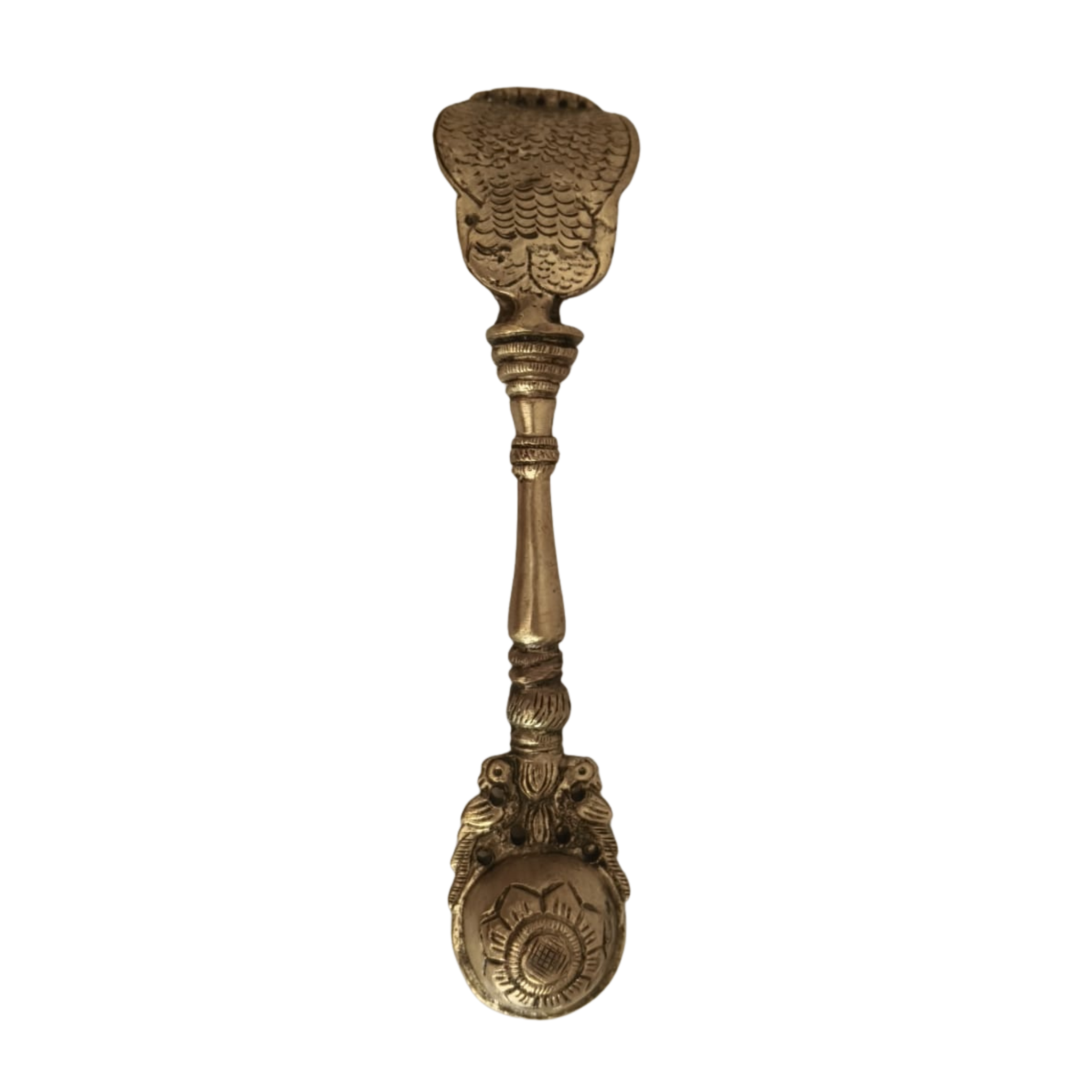 Brass Aarti Spoon Diya Lamp with Long Handle | Traditional Pooja Accessory
