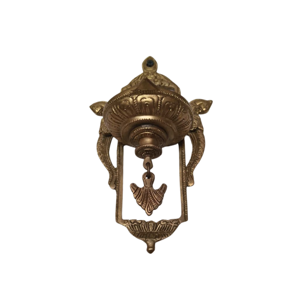 Traditional Brass Peacock Wall Diya – Handcrafted Hanging Oil Lamp   Brass Artwork