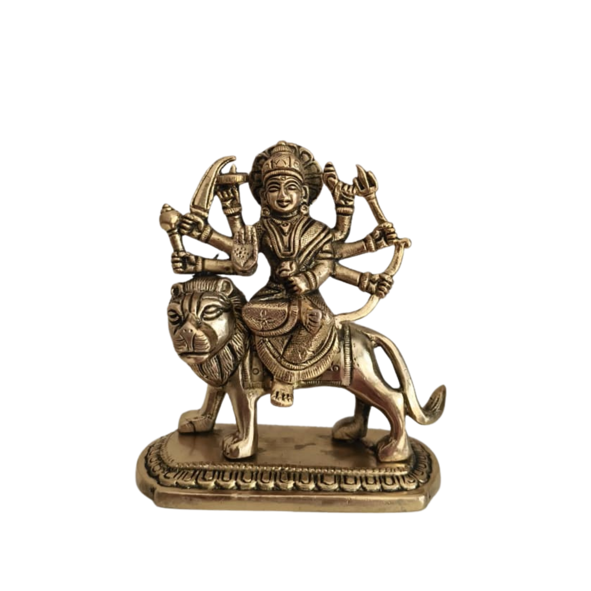 Majestic Durga Devi Brass Idol – Symbol of Divine Power and Protection