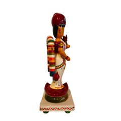 Etikoppaka Goddess Lakshmi in Padmasana – Traditional Wooden Idol