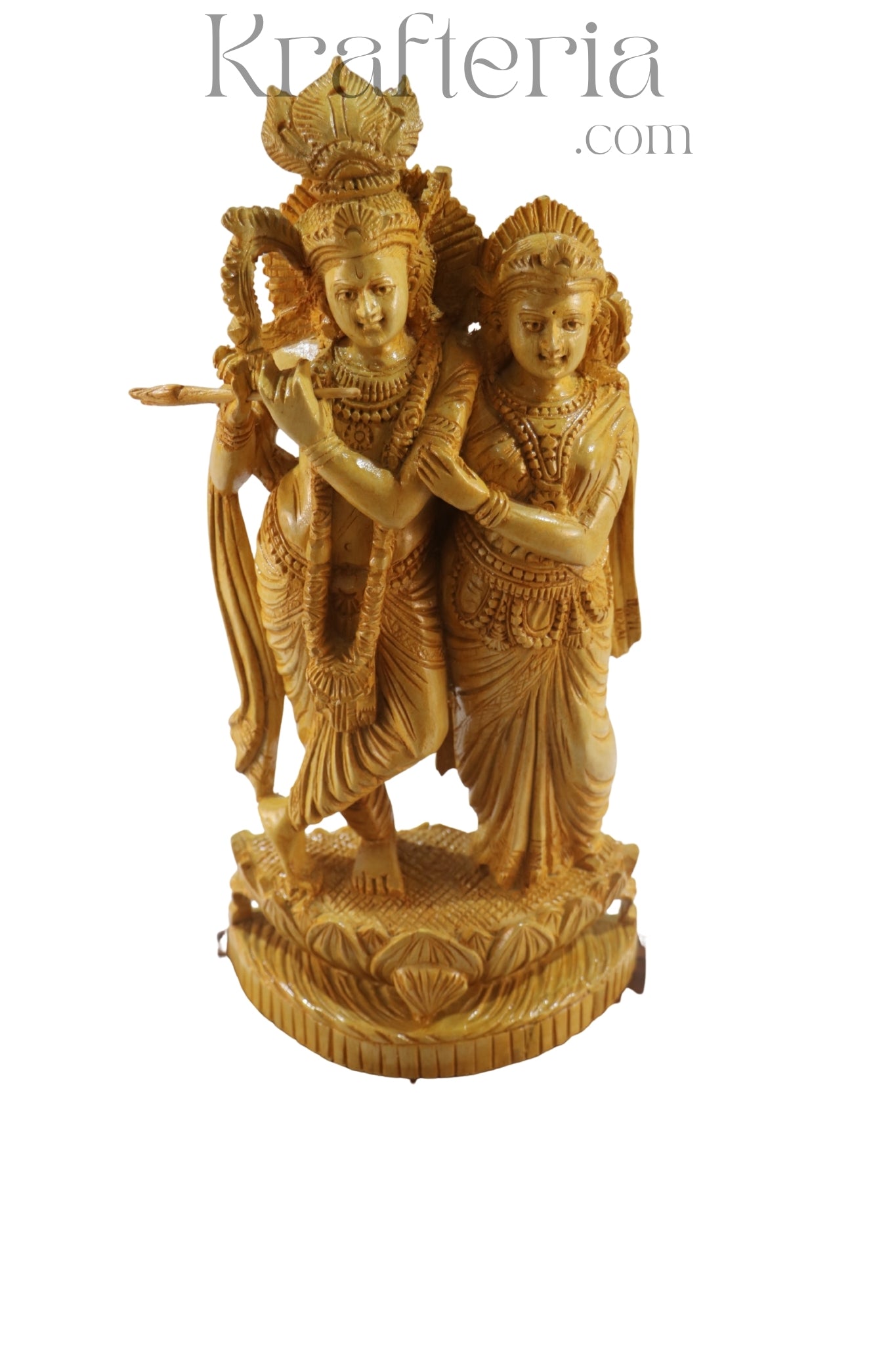 Devotional Radha Krishna Sculpture – Timeless Handcrafted Masterpiece