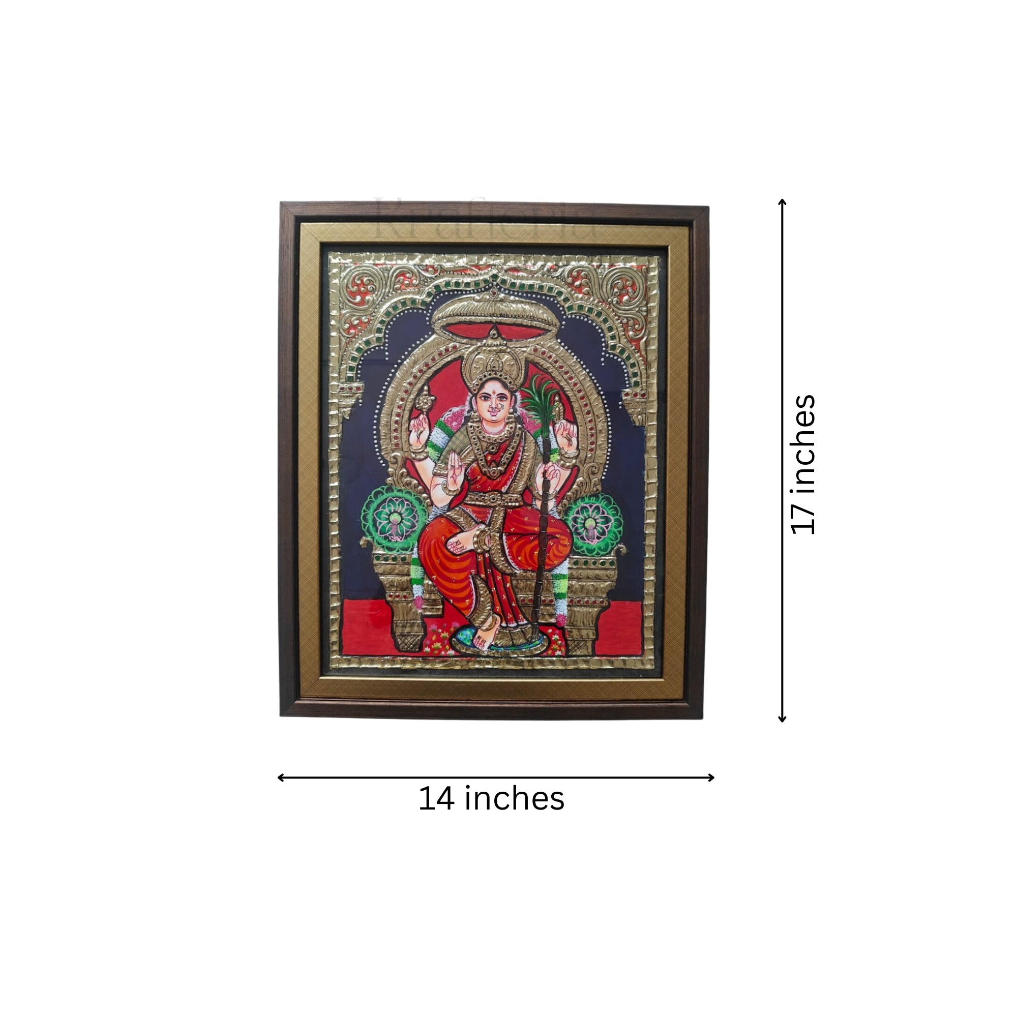 Thanjavur Style Lalitha Tripura Sundari Painting – Classic Indian Decor
