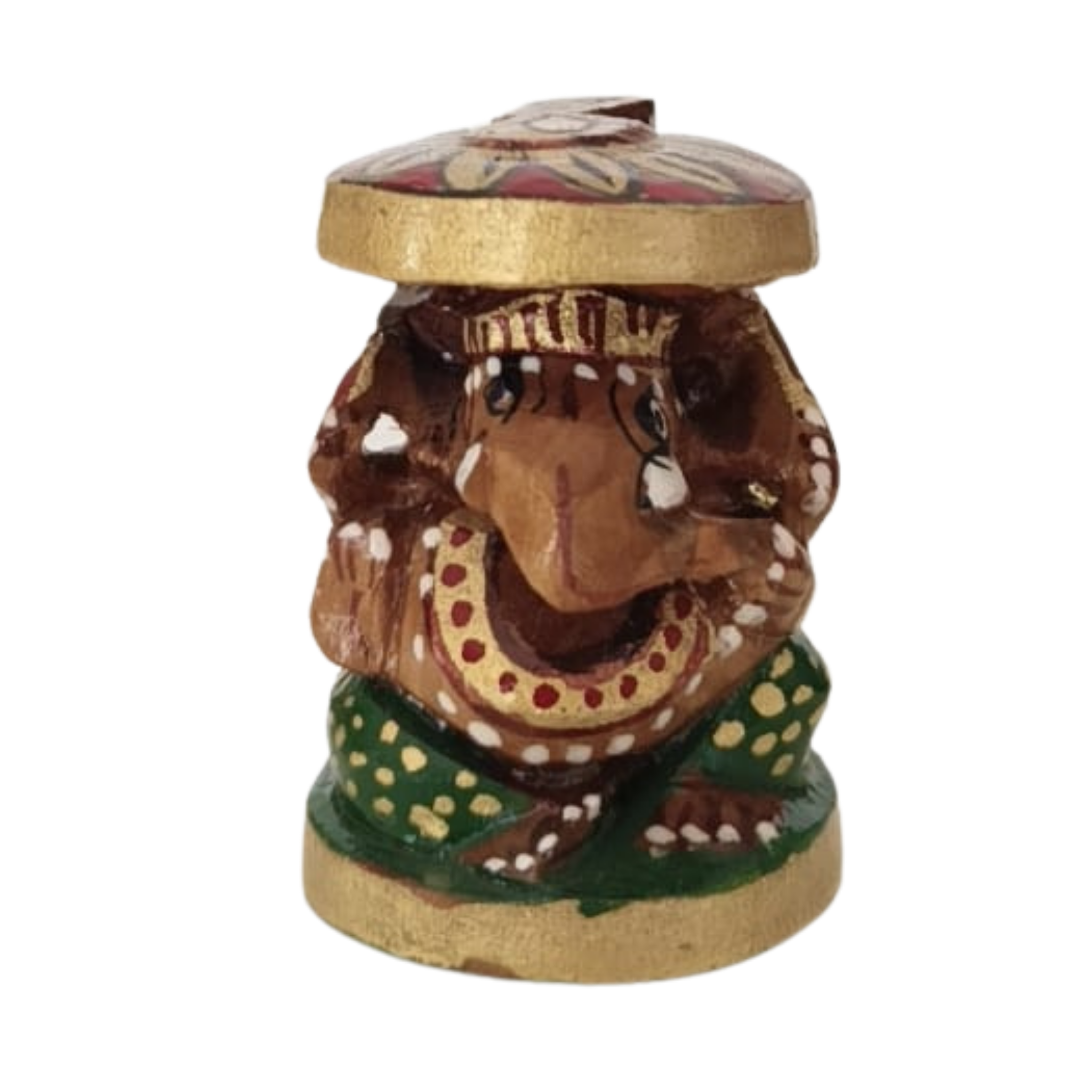 Wooden Ganesh Statue – Beautiful Hand-Painted Religious Art