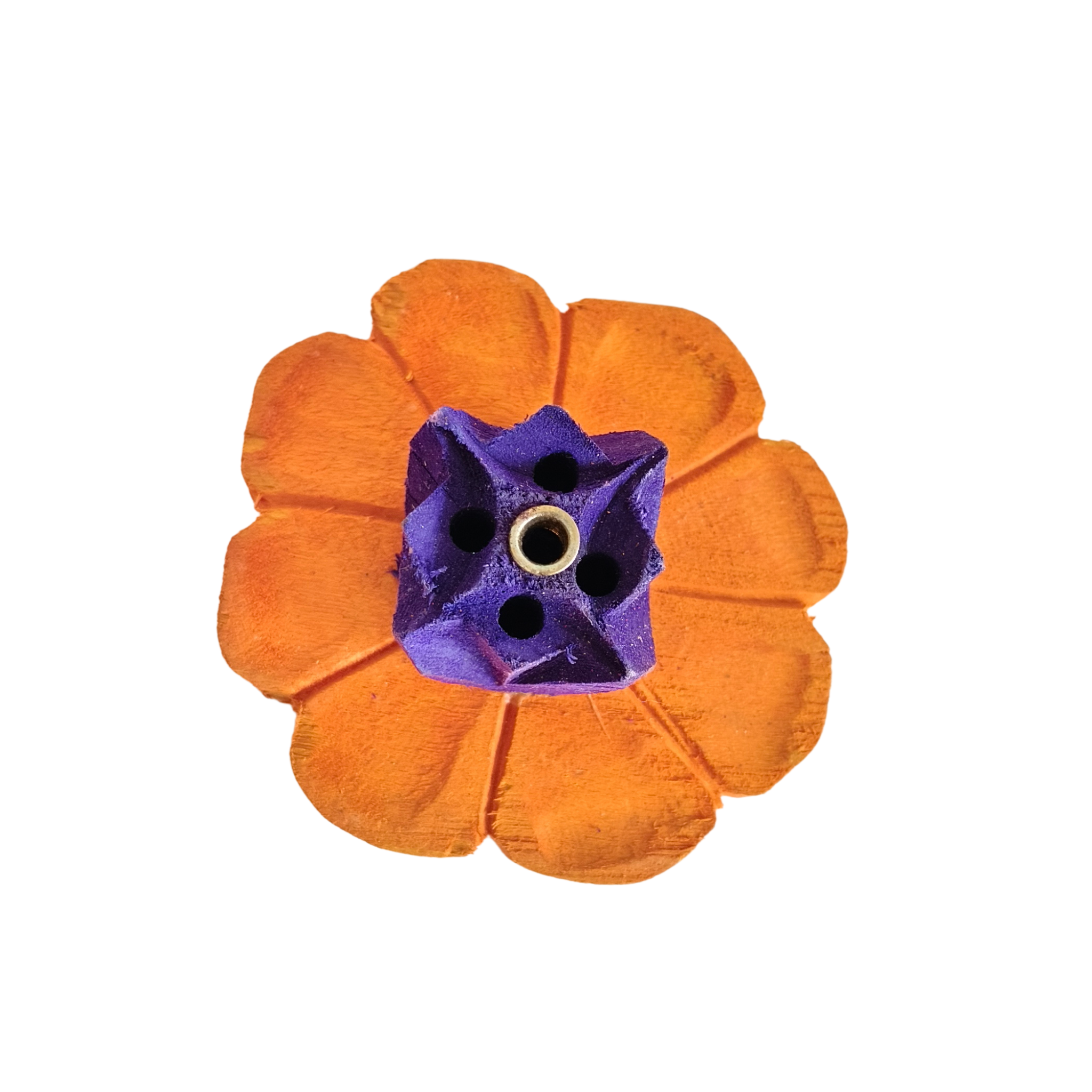 Hand-Painted Wooden Flower Agarbatti Stand – Elegant Incense Holder