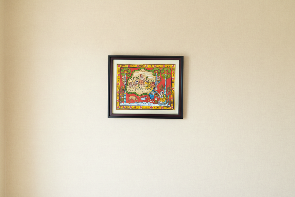 Hand-Painted Paddy Fields & Toddy Tappers Cheriyal Painting   Cheriyala Painting
