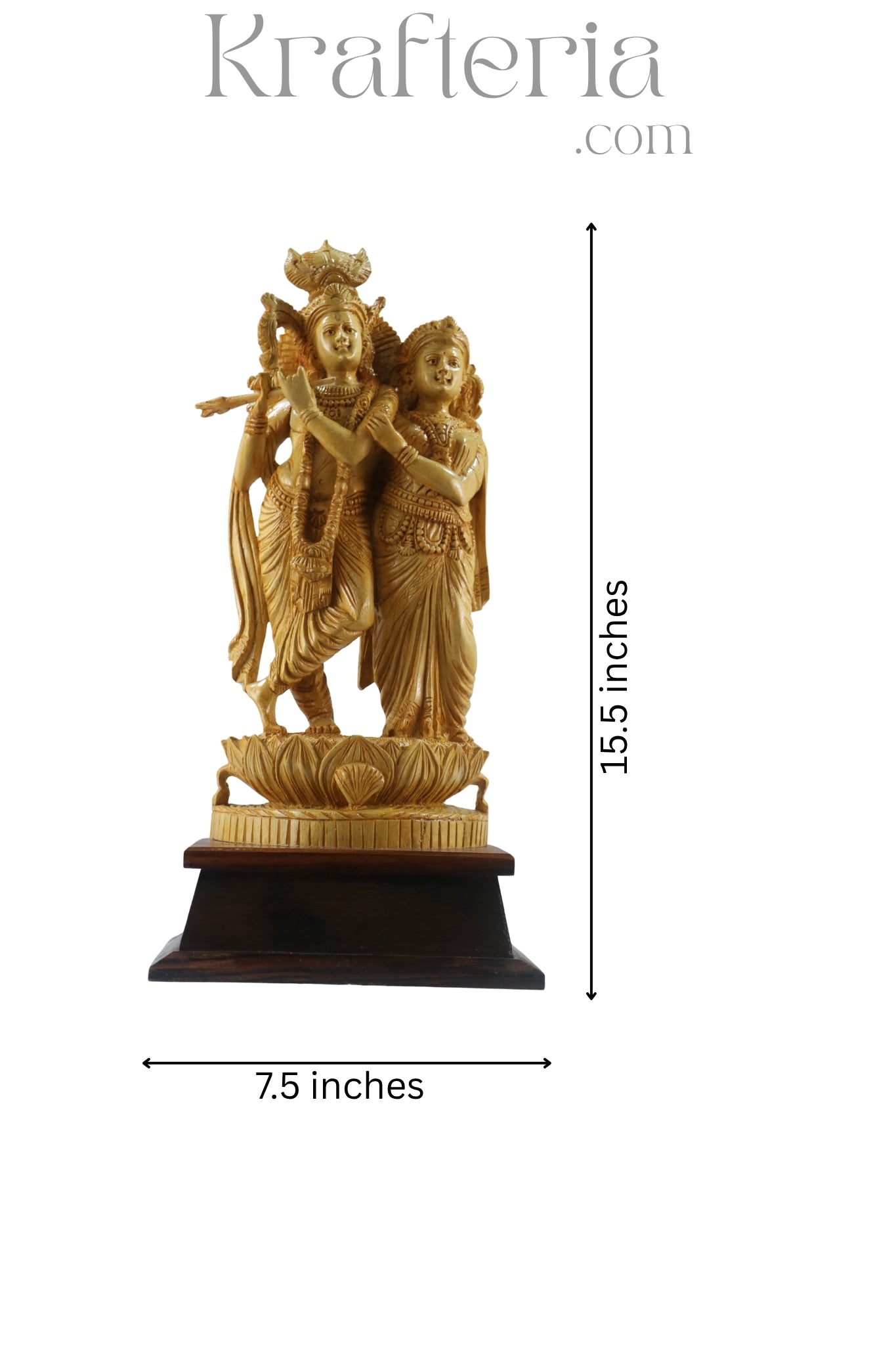 Devotional Radha Krishna Sculpture – Timeless Handcrafted Masterpiece
