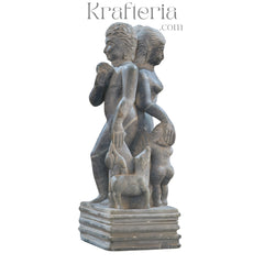 Two-Sided Figures Sculpture – Dual-Faced Artistic Masterpiece