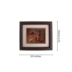 A Rural Indian Couple - Traditional Miniature Painting