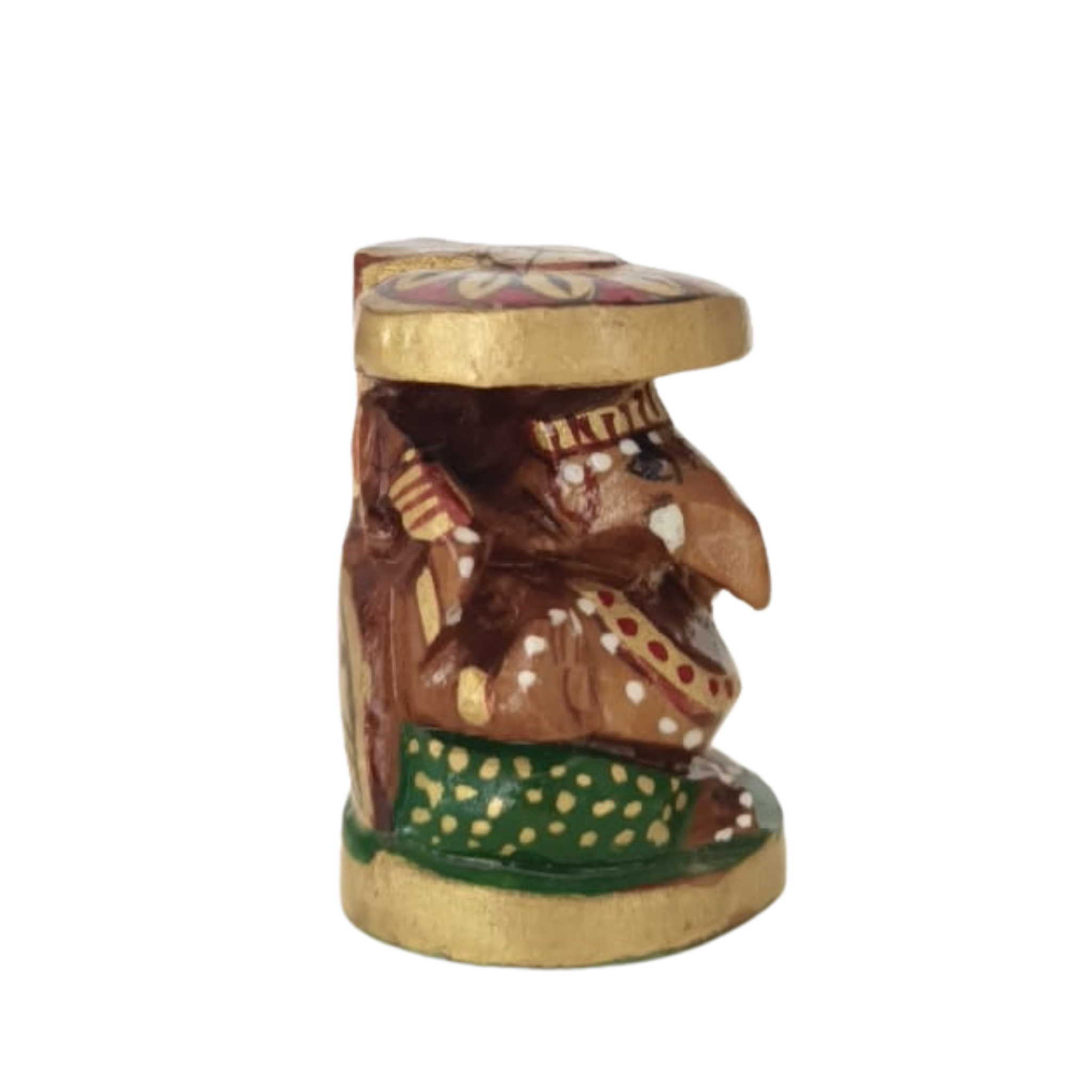 Wooden Ganesh Statue – Beautiful Hand-Painted Religious Art