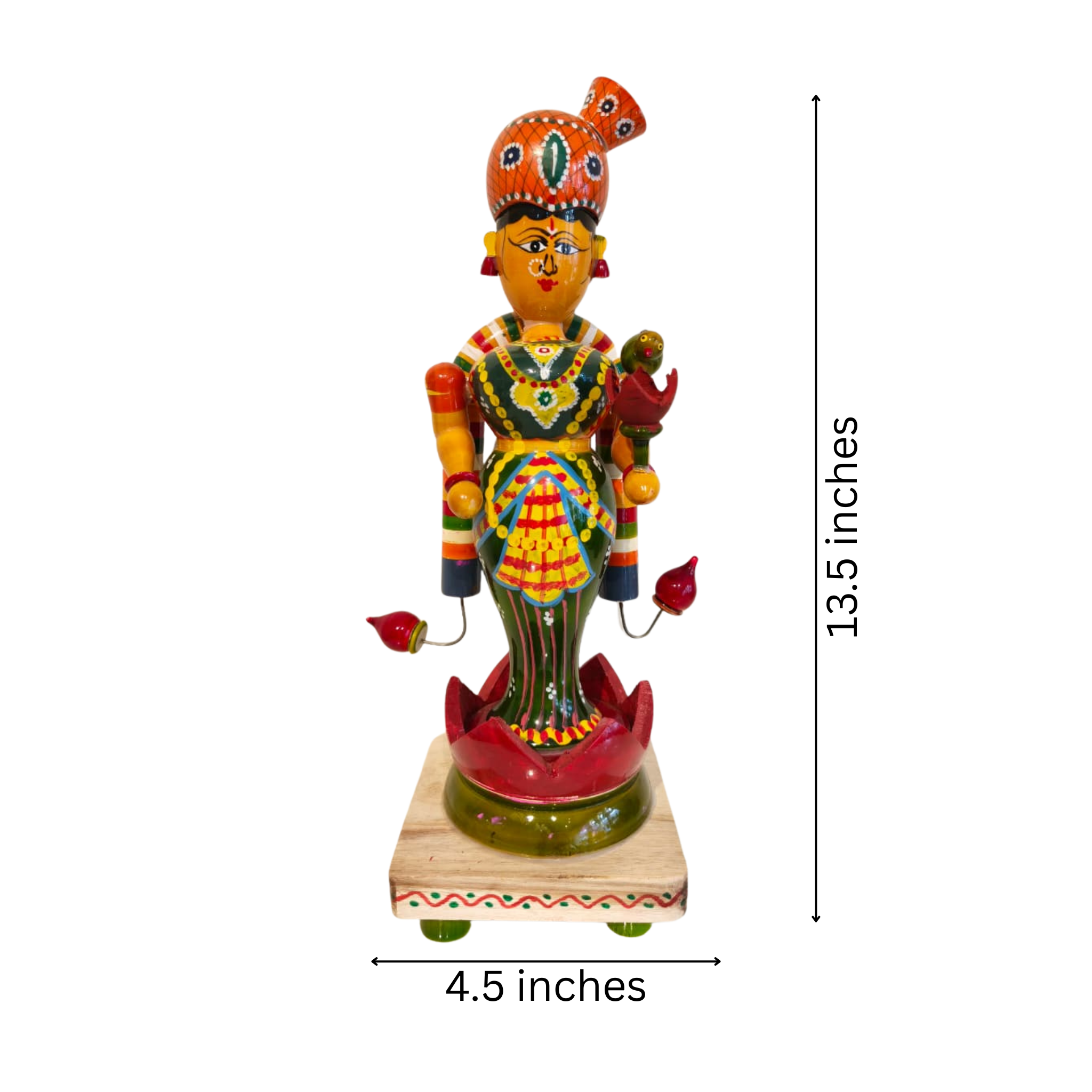 Blessings of Lakshmi – Etikoppaka Padmasana Wooden Idol