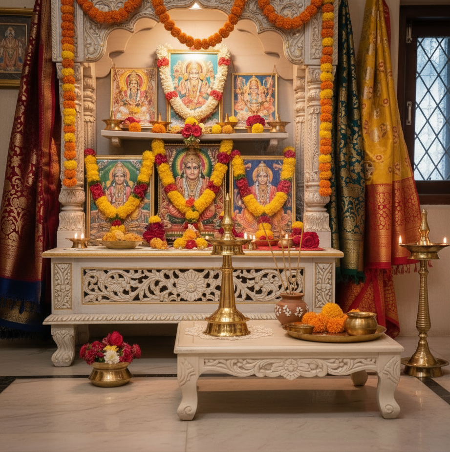 Brass Oil Lamp Stand – Ideal for Home Temple and Ceremonies