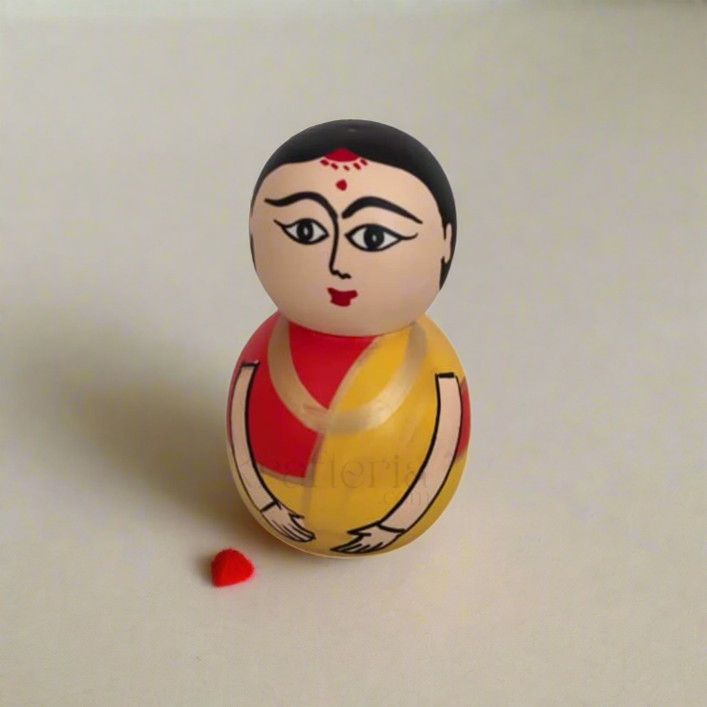 Handmade Wooden Women Peg Doll