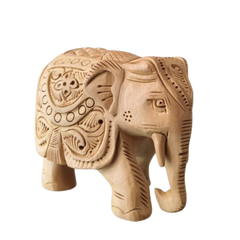 Hand-Carved Wooden Elephants – Artisan Decorative Sculptures